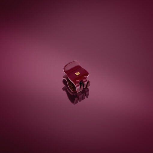 BALMAIN HAIR juukseklamber krabi Velvet Burgundy XS / Pince à Cheveux Velvet Burgundy XS — изображение 2