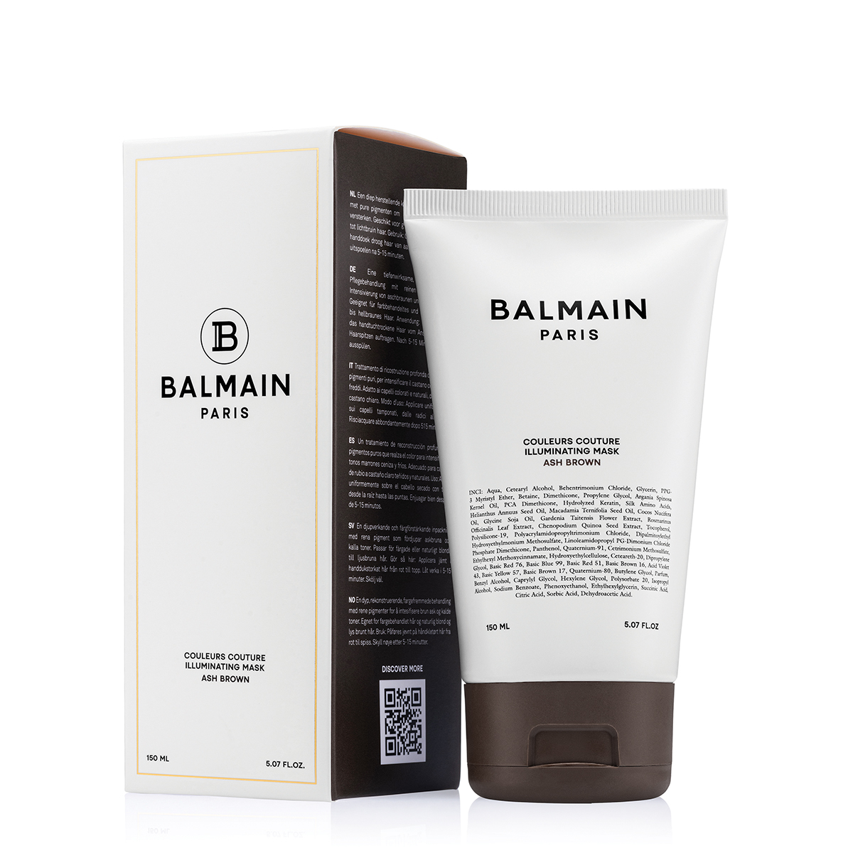 BALMAIN HAIR tooniv juuksemask külm pruun / Illuminating ASH Brown Hair Mask 150ml - Image 2
