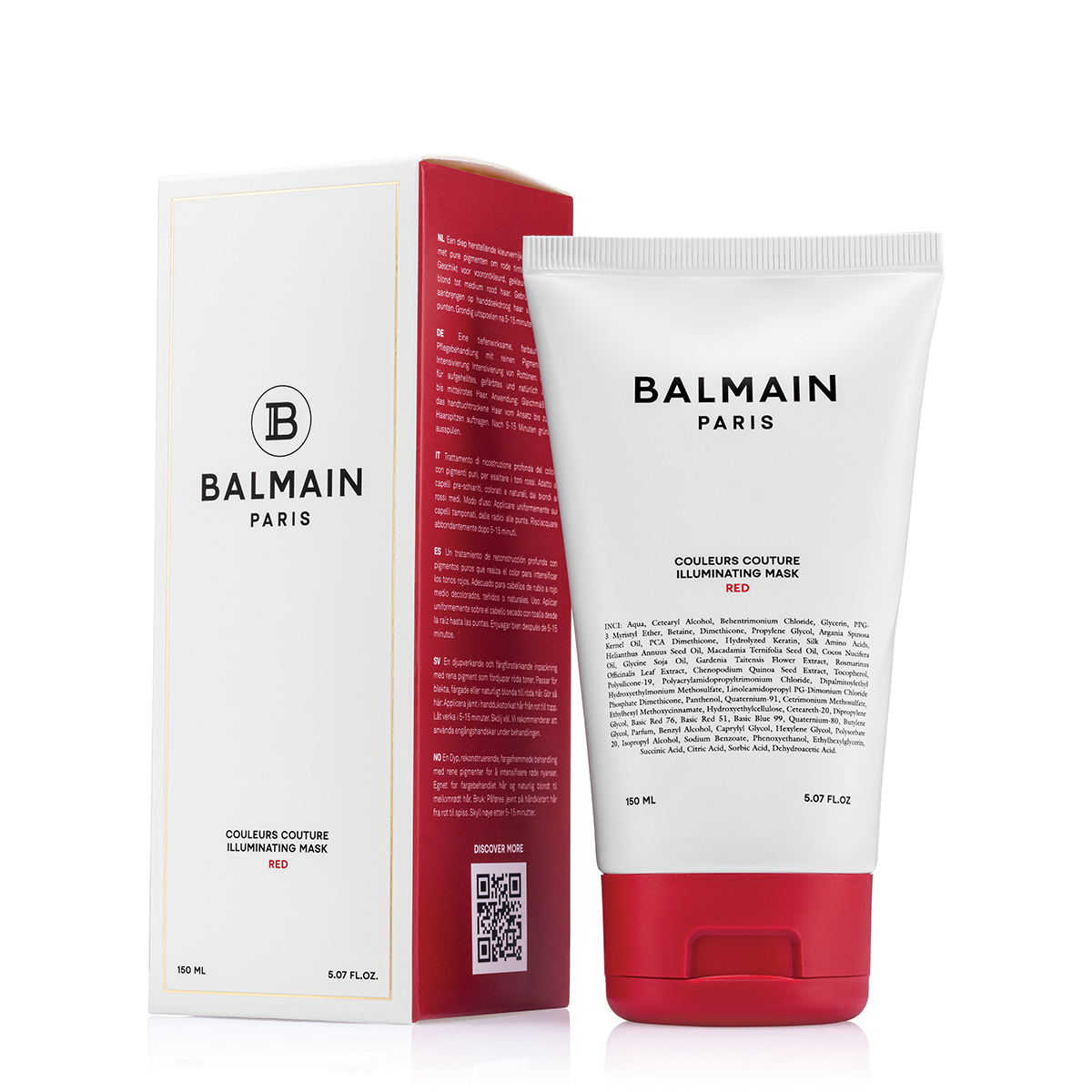 BALMAIN HAIR tooniv juuksemask punane / Illuminating Red Hair Mask 150ml - Image 3