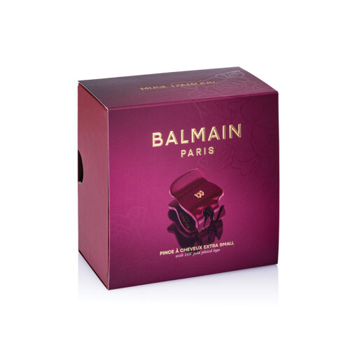 BALMAIN HAIR juukseklamber krabi Velvet Burgundy XS / Pince à Cheveux Velvet Burgundy XS — изображение 5
