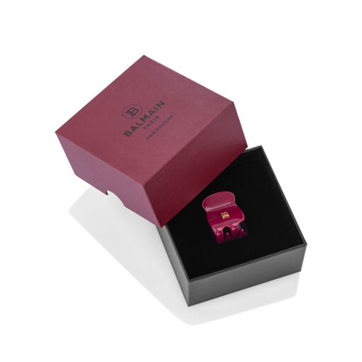 BALMAIN HAIR juukseklamber krabi Velvet Burgundy XS / Pince à Cheveux Velvet Burgundy XS — изображение 4
