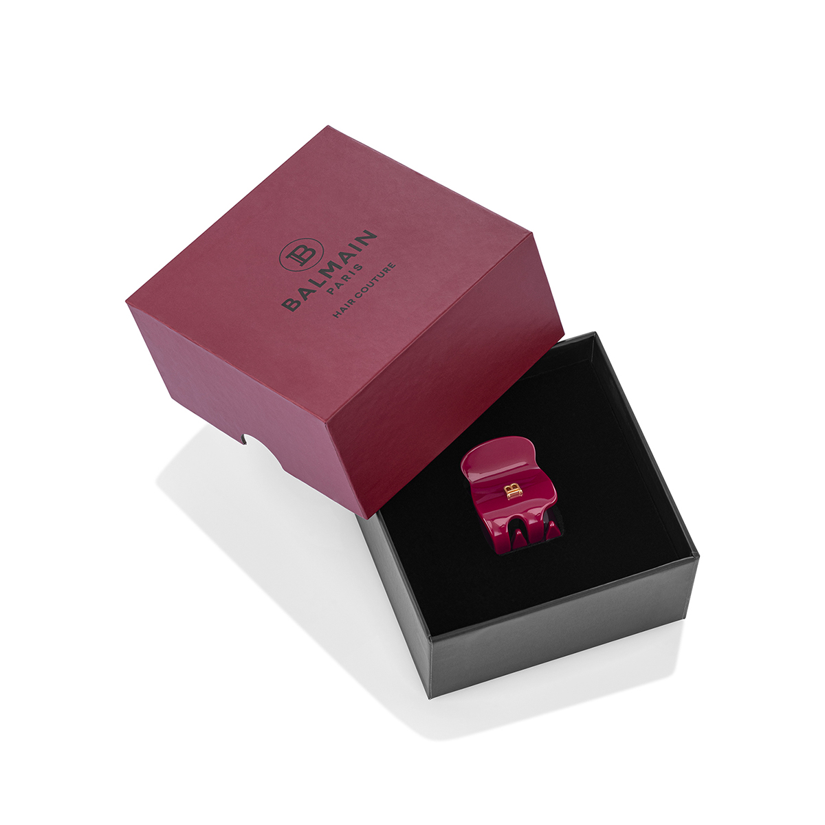 BALMAIN HAIR juukseklamber krabi Velvet Burgundy XS / Pince à Cheveux Velvet Burgundy XS - Image 4