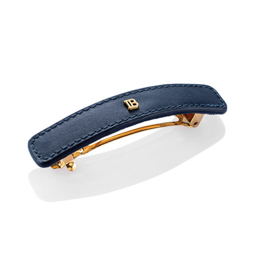 BALMAIN HAIR nahast juukseklamber Cosmic Sapphire L / Barrette Cosmic Sapphire L