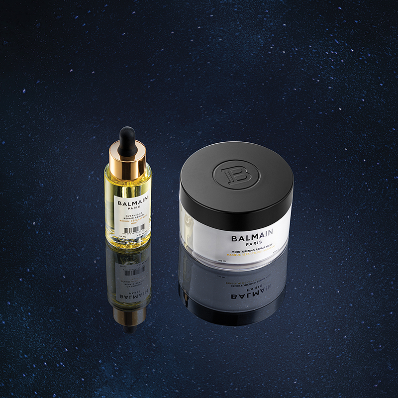 BALMAIN HAIR juukseid sügavtaastav ja säraandev komplekt / Overnight Repair & Colour Mask Hair Care Gift Set